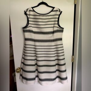 White and black stripe dress